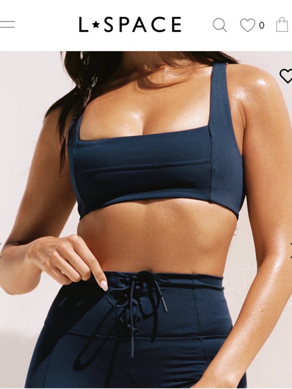 NWOT L*Space Midnight Blue Uppercut Sports Bra